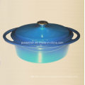 Oval Esmalte Ferro Fundido Cocotte Pot Fabricante Da China Tamanho 30X23cm